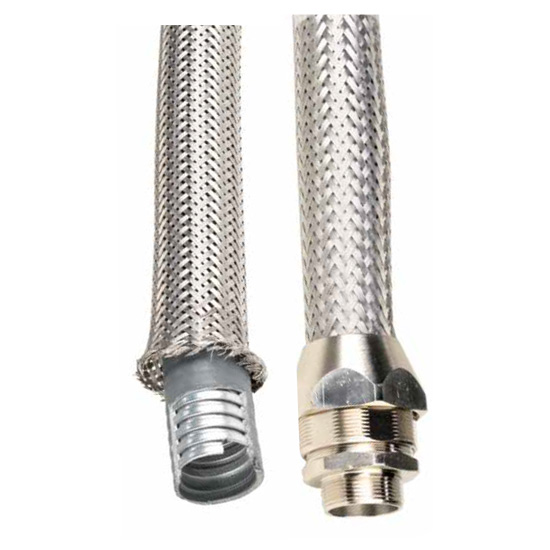 Металорукав у гладкій EVA-оболонці та обплетенні з нерж. сталі, д.50мм 607ETX050