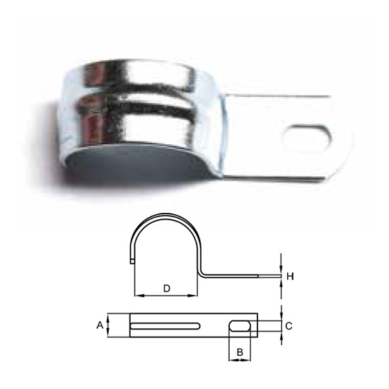 Тримач оцинкований односторонній Д.32мм 53346