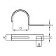 Тримач оцинкований односторонній Д.32мм 53346