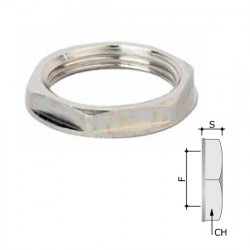 Гайка нікельована латунь M16 x 1,5 6006-16A