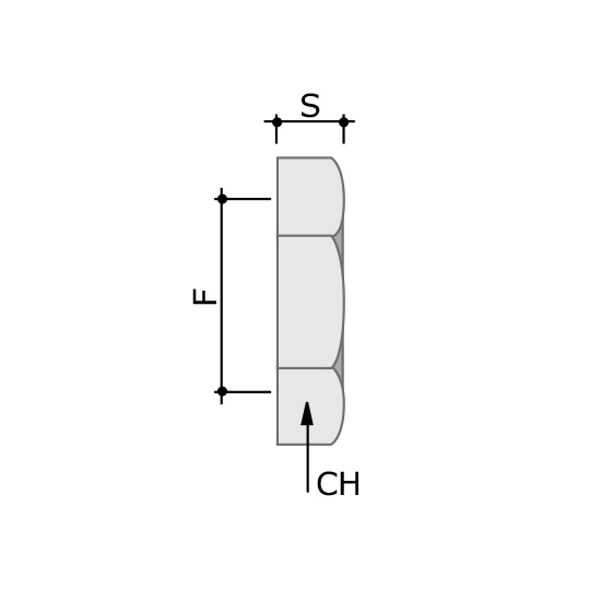 Гайка нержавіюча сталь AISI 304 M50 x 1,5 6006-50X