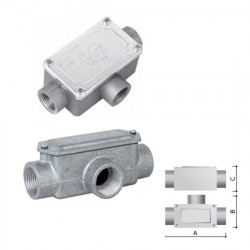 Коробка відгалужена алюмінієва, 3 введення, IP55 M16x1,5 6330-16A