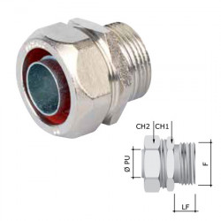 Муфта металорукав-коробка із зовнішнім різьбленням д.40мм 6014-40A