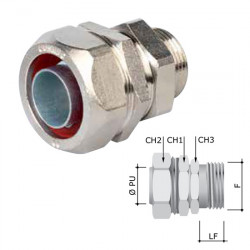 Муфта металорукав-коробка поворотна із зовнішнім різьбленням д.50мм 6014-6350G