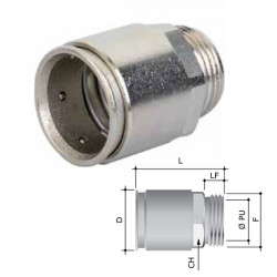 Муфта труба-коробка сталь, оцинкована IP66/IP67 д.16мм 6111-A16N