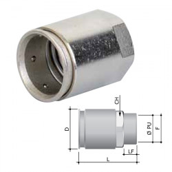 Муфта труба-коробка з внутрішнім різьбленням сталь, оцинкована IP66/IP67 д.16мм 6112-A16