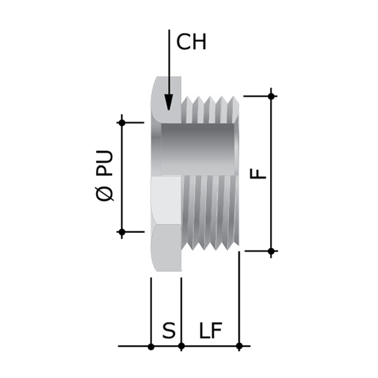 Втулка захисна M50 x 1,5 6052-50