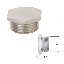 Заглушка з нікельованої латуні M16x1,5 6050-16A