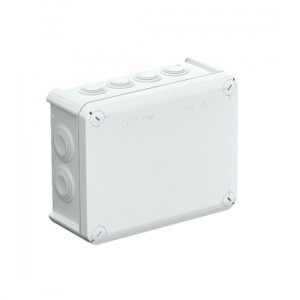 Коробка розподільча Т-серії з кабельними вводами, 190х150х77, ІР66, ультрафіолетостійкий, ударостійкий поліпропілен T 160