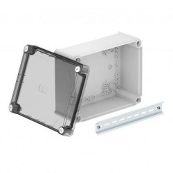 Коробка розподільча Т-серії без кабельних вводів з прозорою кришкою, 285х201х137, ІР66, ультрафіолетостійкий, ударостійкий поліпропілен T 350 OE HD TR