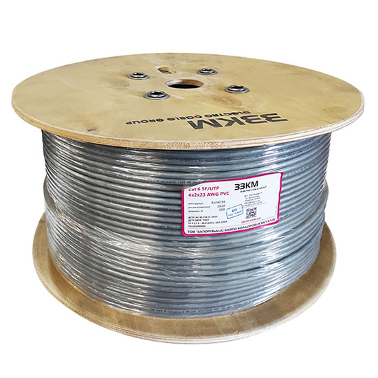 Кабель мережевий 500м 6  SF/UTP  4х2х23 AWG