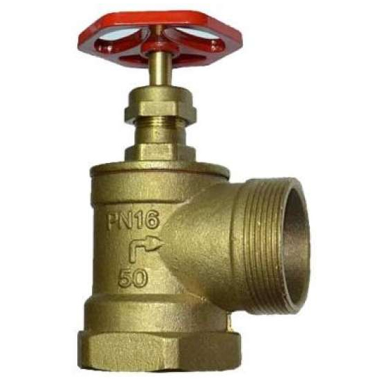 Кран пожежний кутовий Ду-50 (латунний) 90°